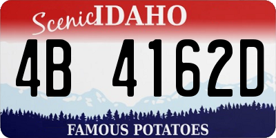 ID license plate 4B4162D