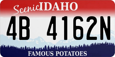ID license plate 4B4162N