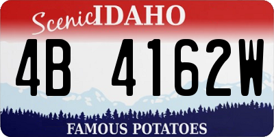 ID license plate 4B4162W