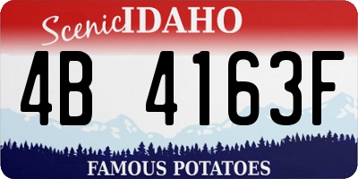 ID license plate 4B4163F