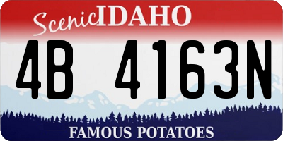 ID license plate 4B4163N