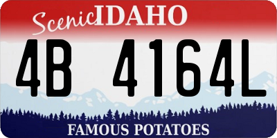 ID license plate 4B4164L