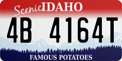 ID license plate 4B4164T