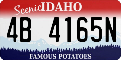 ID license plate 4B4165N