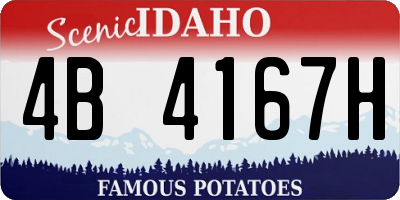 ID license plate 4B4167H