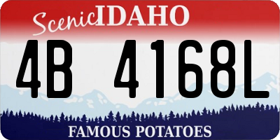 ID license plate 4B4168L