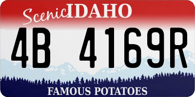 ID license plate 4B4169R