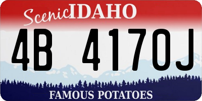 ID license plate 4B4170J