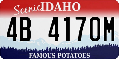 ID license plate 4B4170M