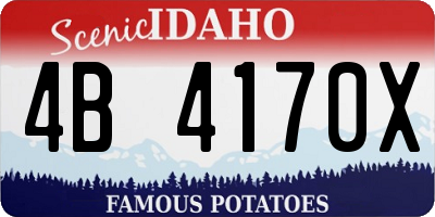 ID license plate 4B4170X