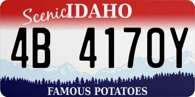 ID license plate 4B4170Y