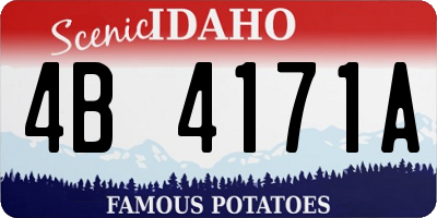 ID license plate 4B4171A