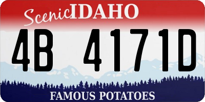 ID license plate 4B4171D