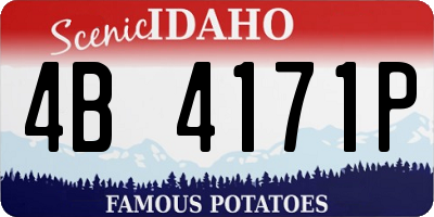 ID license plate 4B4171P
