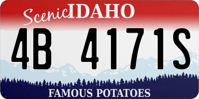 ID license plate 4B4171S