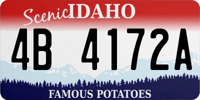 ID license plate 4B4172A