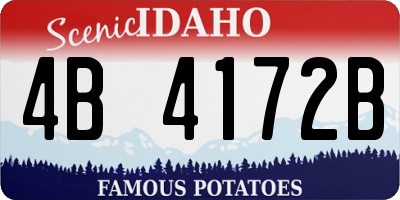 ID license plate 4B4172B