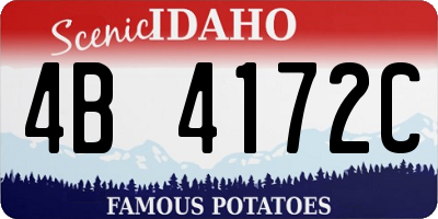 ID license plate 4B4172C