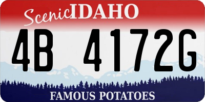 ID license plate 4B4172G