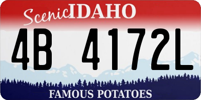 ID license plate 4B4172L