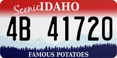 ID license plate 4B4172O