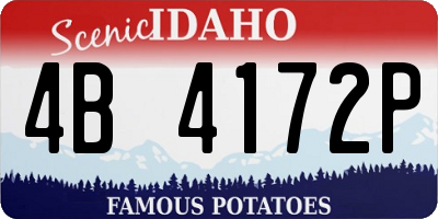 ID license plate 4B4172P
