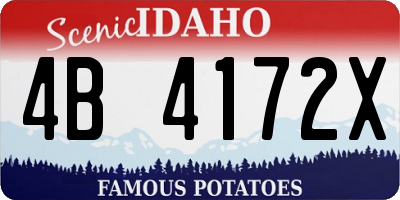 ID license plate 4B4172X