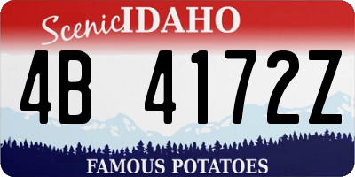 ID license plate 4B4172Z