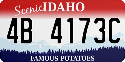 ID license plate 4B4173C