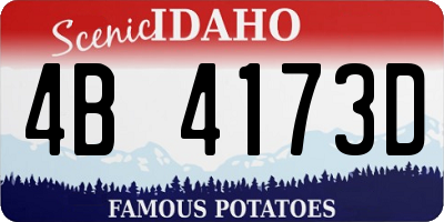 ID license plate 4B4173D