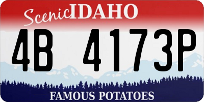 ID license plate 4B4173P