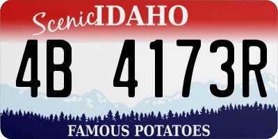 ID license plate 4B4173R