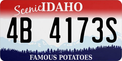 ID license plate 4B4173S