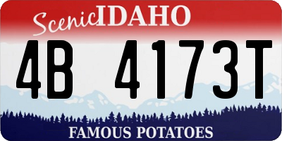 ID license plate 4B4173T