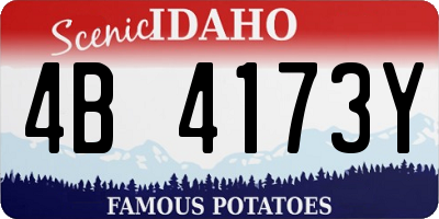 ID license plate 4B4173Y