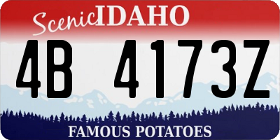 ID license plate 4B4173Z