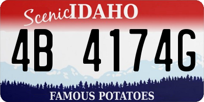 ID license plate 4B4174G