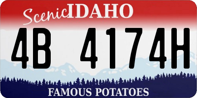 ID license plate 4B4174H