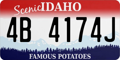 ID license plate 4B4174J