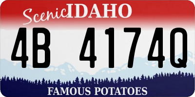 ID license plate 4B4174Q