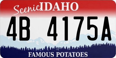 ID license plate 4B4175A