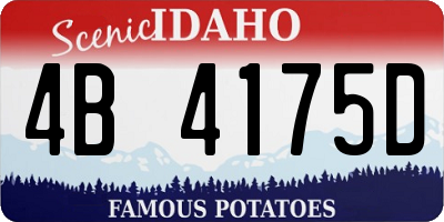 ID license plate 4B4175D