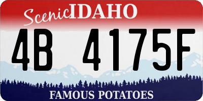 ID license plate 4B4175F