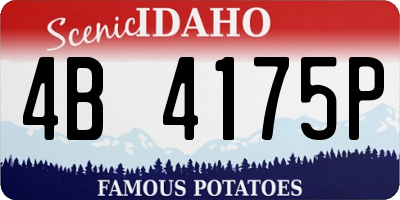 ID license plate 4B4175P