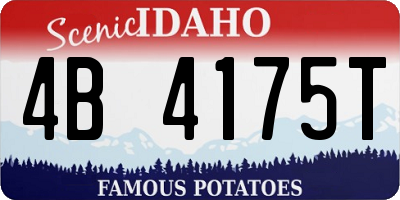 ID license plate 4B4175T
