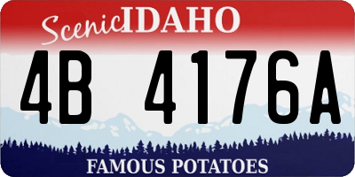 ID license plate 4B4176A
