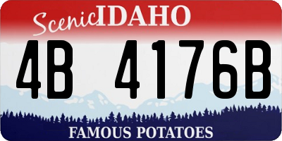 ID license plate 4B4176B