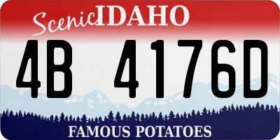 ID license plate 4B4176D