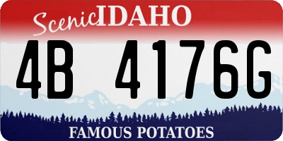 ID license plate 4B4176G