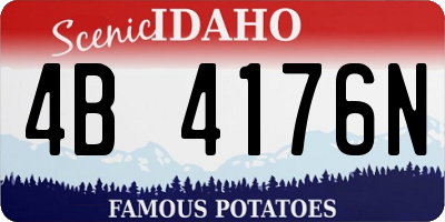 ID license plate 4B4176N
